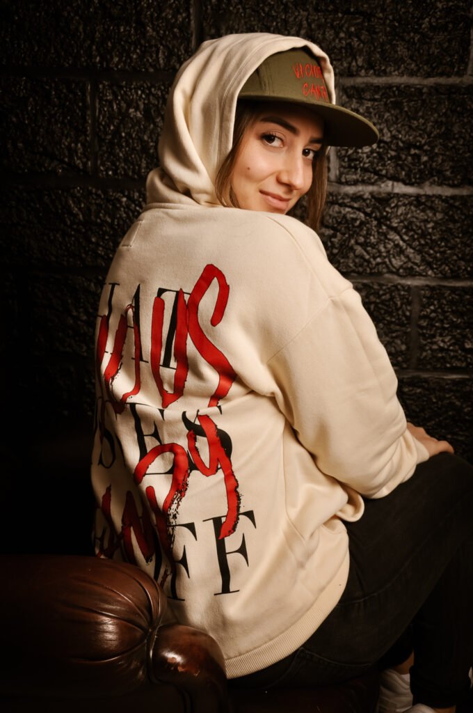 Hoodie Vicious candy beige