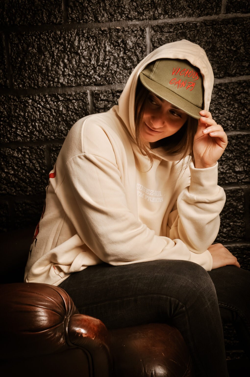 casquette vicious Candy beige