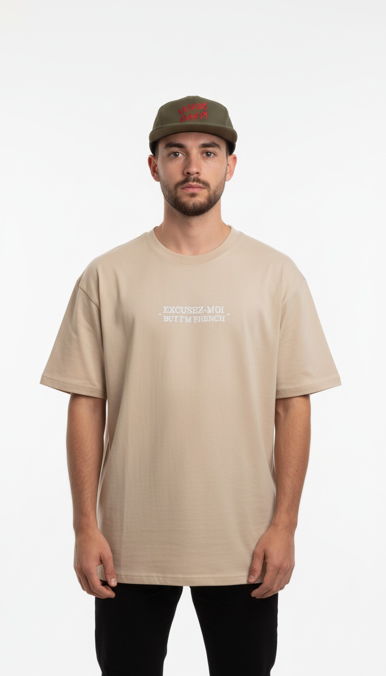 Vicious candy t-shirt beige