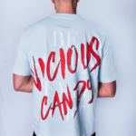 Man wearing Oversized sky blue tee