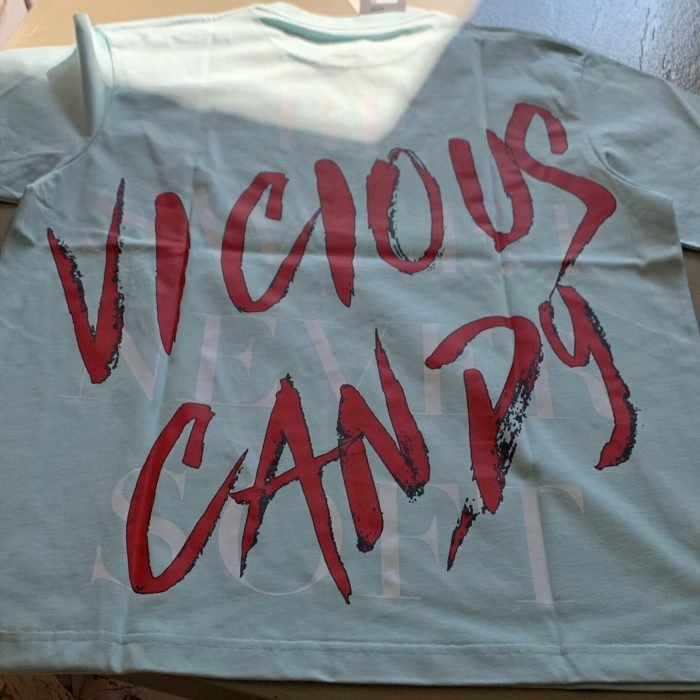 T-shirt vicious candy bleu